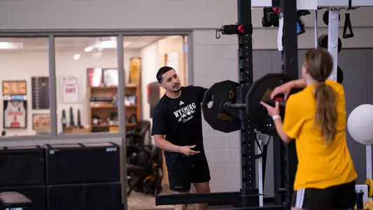 Oscar Martinez in the weight room