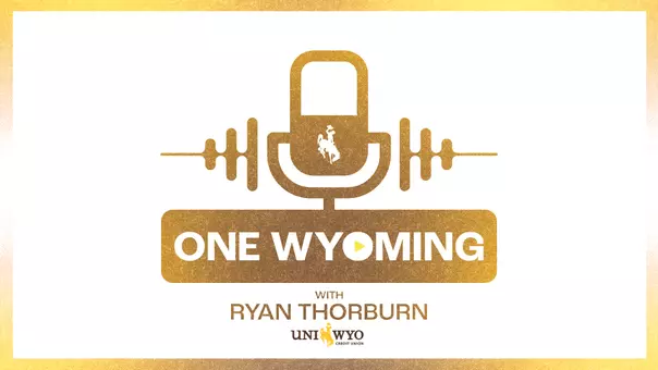 One Wyoming Podcast with UniWyo Logo