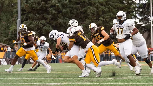 #11 Esaia Bogar sacked Northern Colorado Quarterback in the first half of play