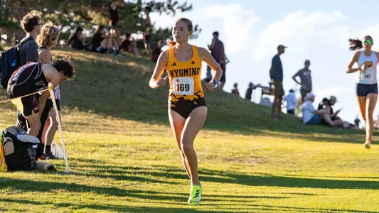 Lauren Clarke racing at the 2026 Wyoming Invite
