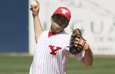 Corey Vukovic pitches