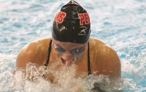 YSU Swimmer completes the butterfly