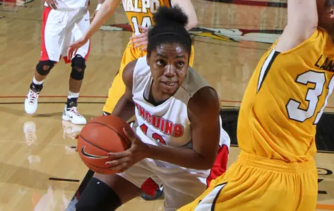 Brandi Brown drives to the basket