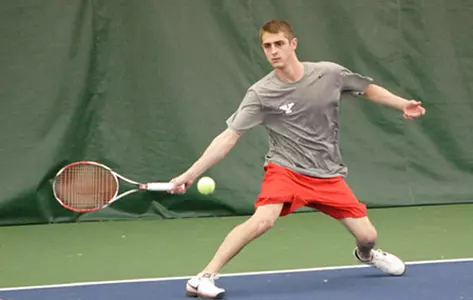 Rob Emig hits a forehand shot
