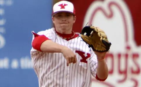Padraic Williams throws a baseball