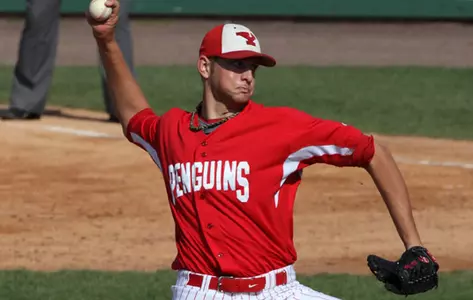 Phil Klein in his pitching motion