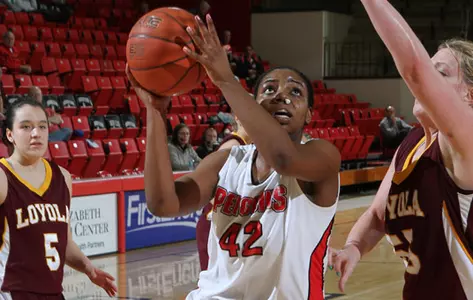 Brandi Brown drives to the basket