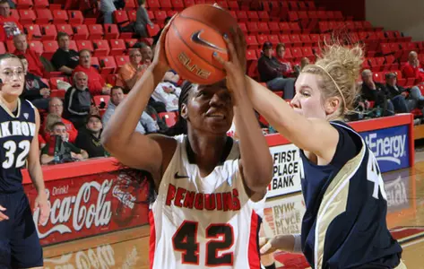 Gritty All-Around Effort Helps Penguins Zip By Akron 80-71 Image