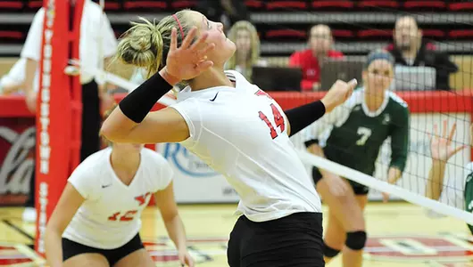 Volleyball Splits Five-Set Matches With Iowa, Wofford Image