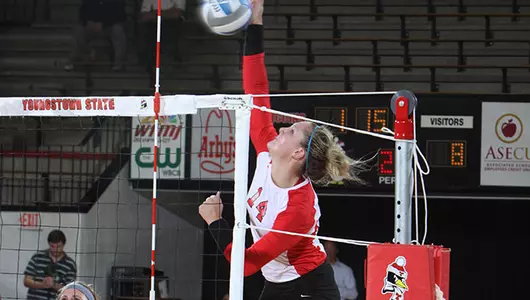 Hundelt, Blocks Lead Penguins to Four Set Victory at Robert Morris Image