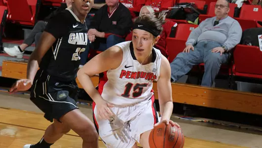 Flying Start, Fast Finish Push Penguins Past Oakland, 79-64 Image