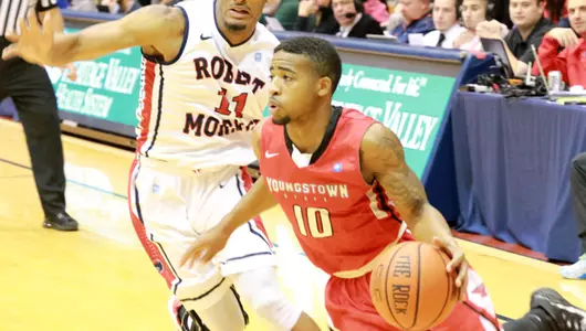 Penguins Seize Control Late in 89-81 Victory at Robert Morris Image