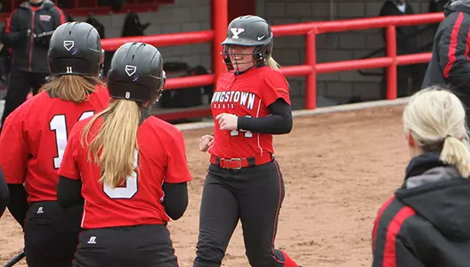 Crozier's Ks, Dowd's Home Run Leads Softball to Split; Castiglione Ties Hits Mark Image
