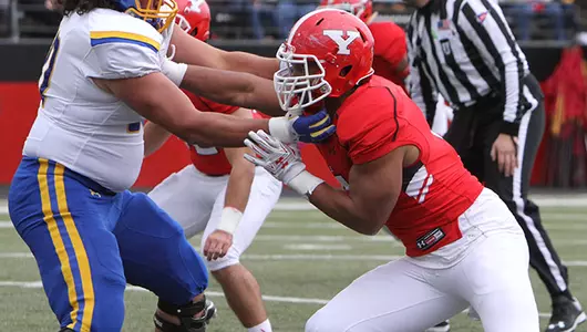 Derek Rivers Breaks Career Sacks Record in 38-8 Loss to South Dakota State Image