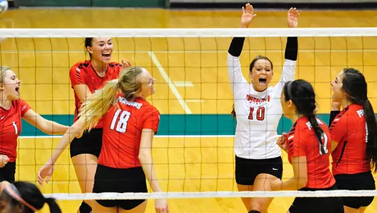 Thompson Sets Digs Records as Volleyball Sweeps UIC Image