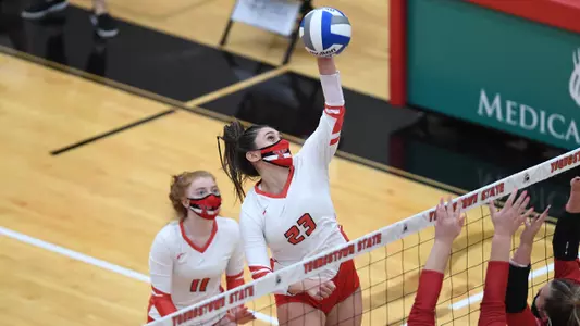 Penguins Complete Sweep With Four-Set Win Over IUPUI Image