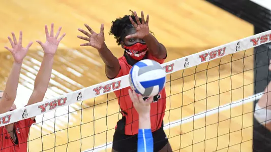 Volleyball Drops Tough Five-Setter at Robert Morris Image