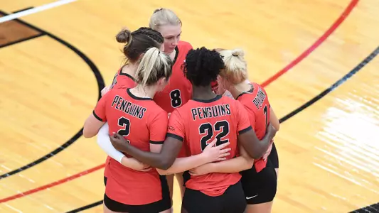 Penguins Battle But Fall in Four Sets at Kent State Image