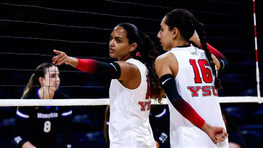 Dayan Malave and Gabriela Machin - YSU Volleyball vs. Memphis (Sept. 1, 2023)