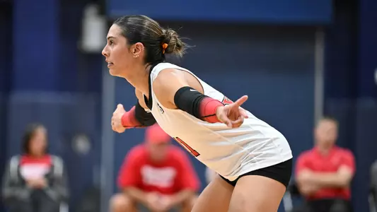 Nyia Setla - YSU Volleyball Exhibition at Duquesne (Aug. 24, 2024). Photo by Robert Hayes