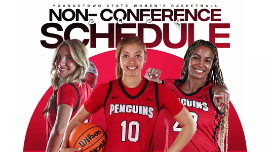 YSU Women's Basketball 24-25 Non-Conference Schedule Graphic