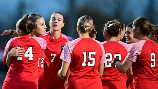 Women's Soccer Celebration RMU