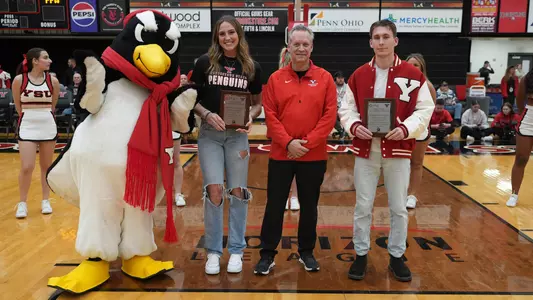 Volleyball student-athlete Abbie Householder and cross country student-athlete Hunter Christopher received the PNC Achievers Award on Feb. 12, 2025.