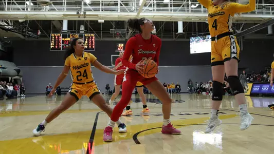 Faith Burch - YSU Women's Basketball at Milwaukee (Feb. 8, 2025). Photo by Rachel Klemp