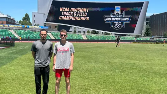 Tye Hunt and Hunter Christopher at the NCAA Outdoor Track and Field Championships