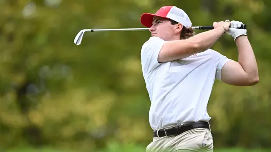 Nolan Shilling - Youngstown State Men’s Golf at Tom Tontimonia Invitational – Sept. 30, 2024 – Pine Hills Golf Club (Photo by Robert Hayes)