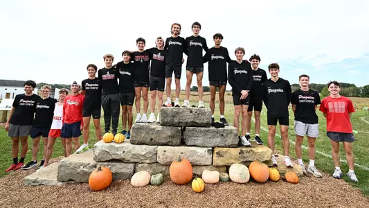 YSU XC Men Winning Podium Photo (YSU XC Invitational 9-27-25)