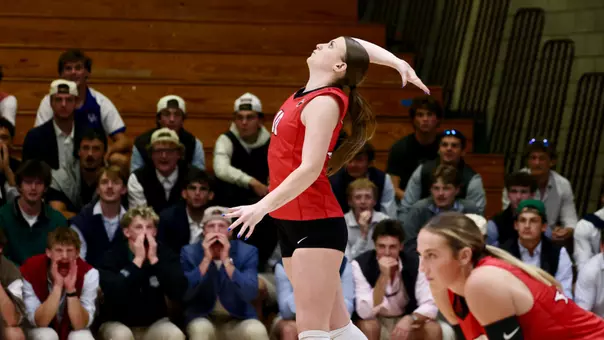 Kameron Blizniak serves at Cleveland State. Photo courtesy of CSU Athletics.