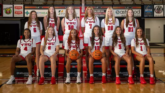 YSU Women's Basketball 2026-27 Team Photo (Photo by David Dermer)