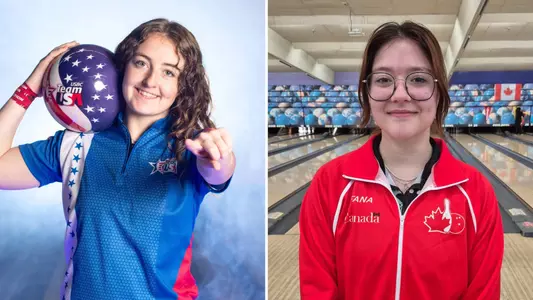Posed photos of Elizabeth Teuber and Jade Cote
