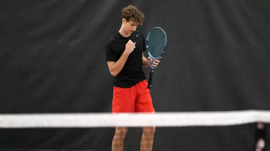 Alexis Maulouet fist pumps after a winner