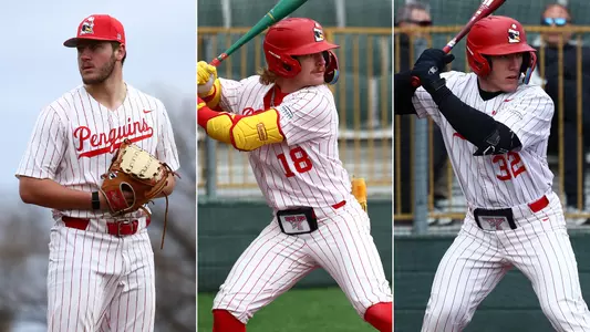 Braden Gebhardt, Brayden Kuriger and Teddy Ruffner were selected to the 2026 Valeo Horizon League Baseball All-Academic Team (Photos by Bryson Chavez)