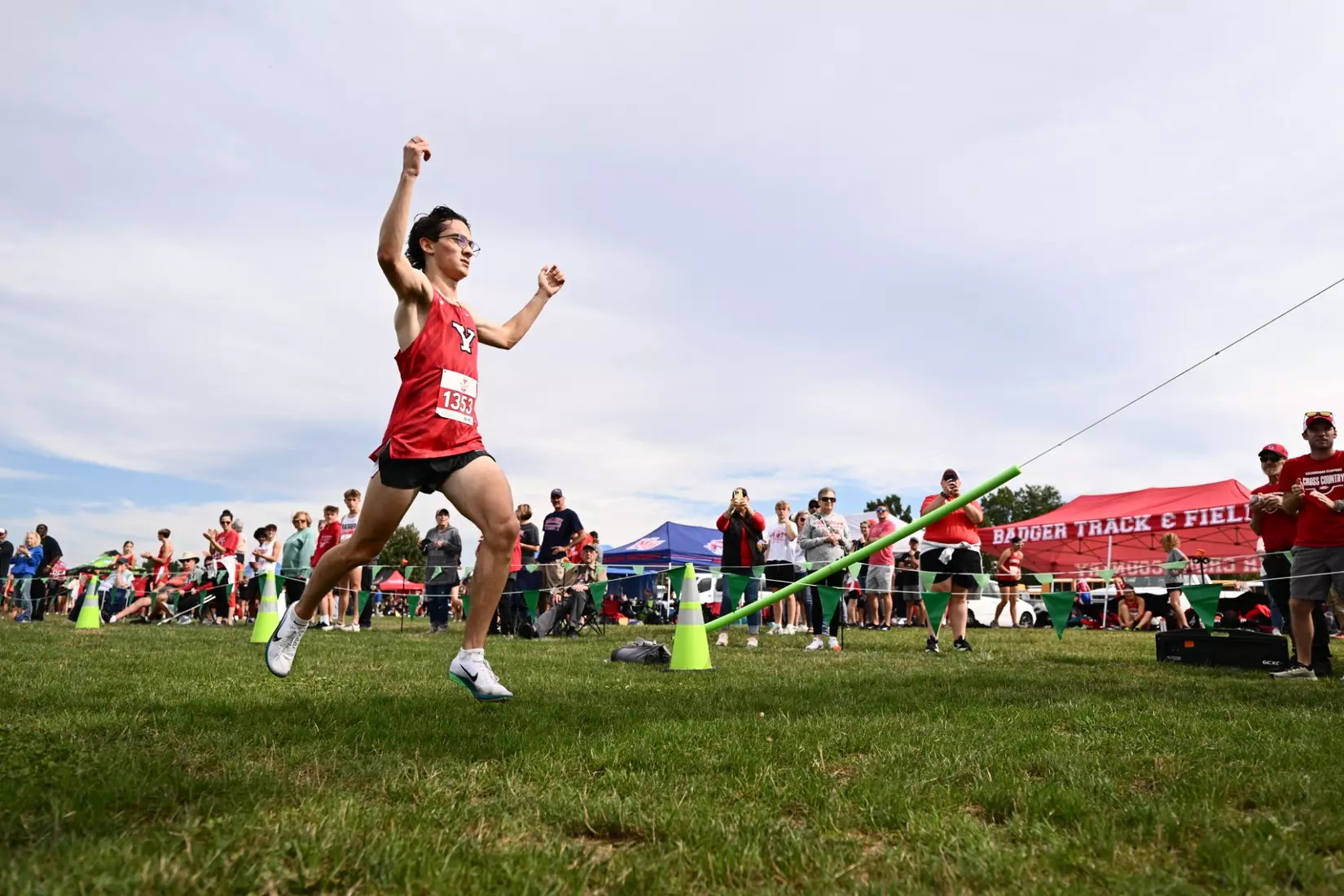 Men's Cross Country - Burgos Crosses Finish Line
