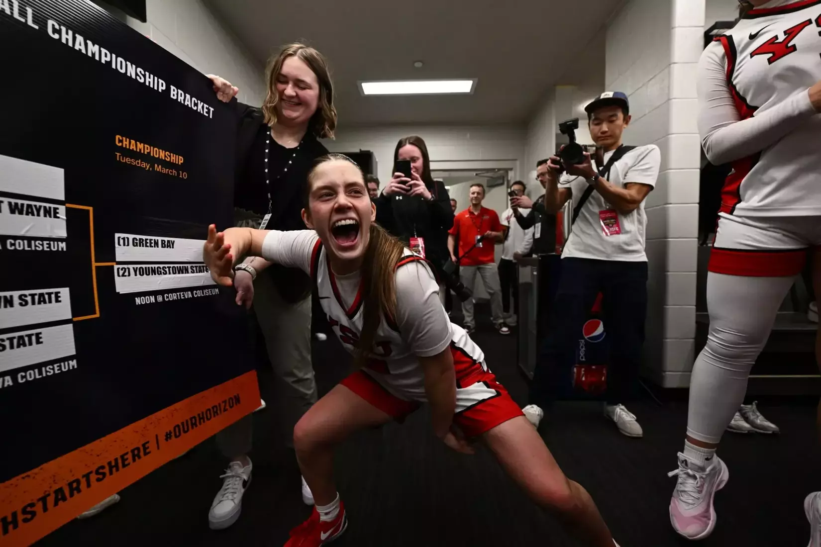 Women's Basketball - Santoro Celebrates Semifinal Victory