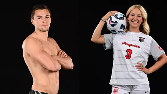 Reid Withey and Rylee Sorrell pose on social media day