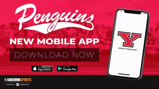 Promotional graphic announcing YSU's updated mobile app