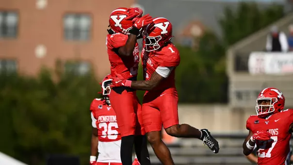 Cam Smith celebrates an interception against South Dakota