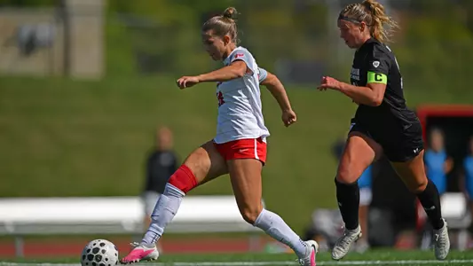 Sara Felder drives for a goal scored againts Purdue Fort Wayne on Sept. 27, 2026