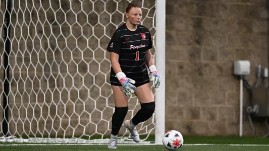 Kendall Sears in goal against Pittsburgh