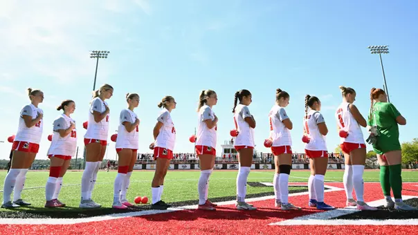 The YSU women's soccer team starting lineup against Purdue Fort Wayne on Sept. 27, 2026