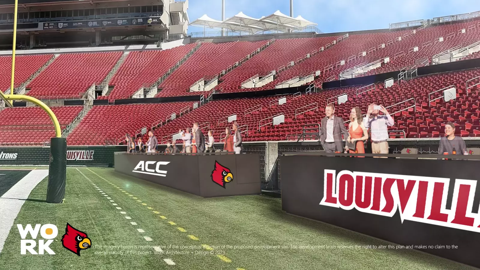 Cards to Offer Fans New On-Field Premium Seating Option at Football in 2023  - University of Louisville Athletic