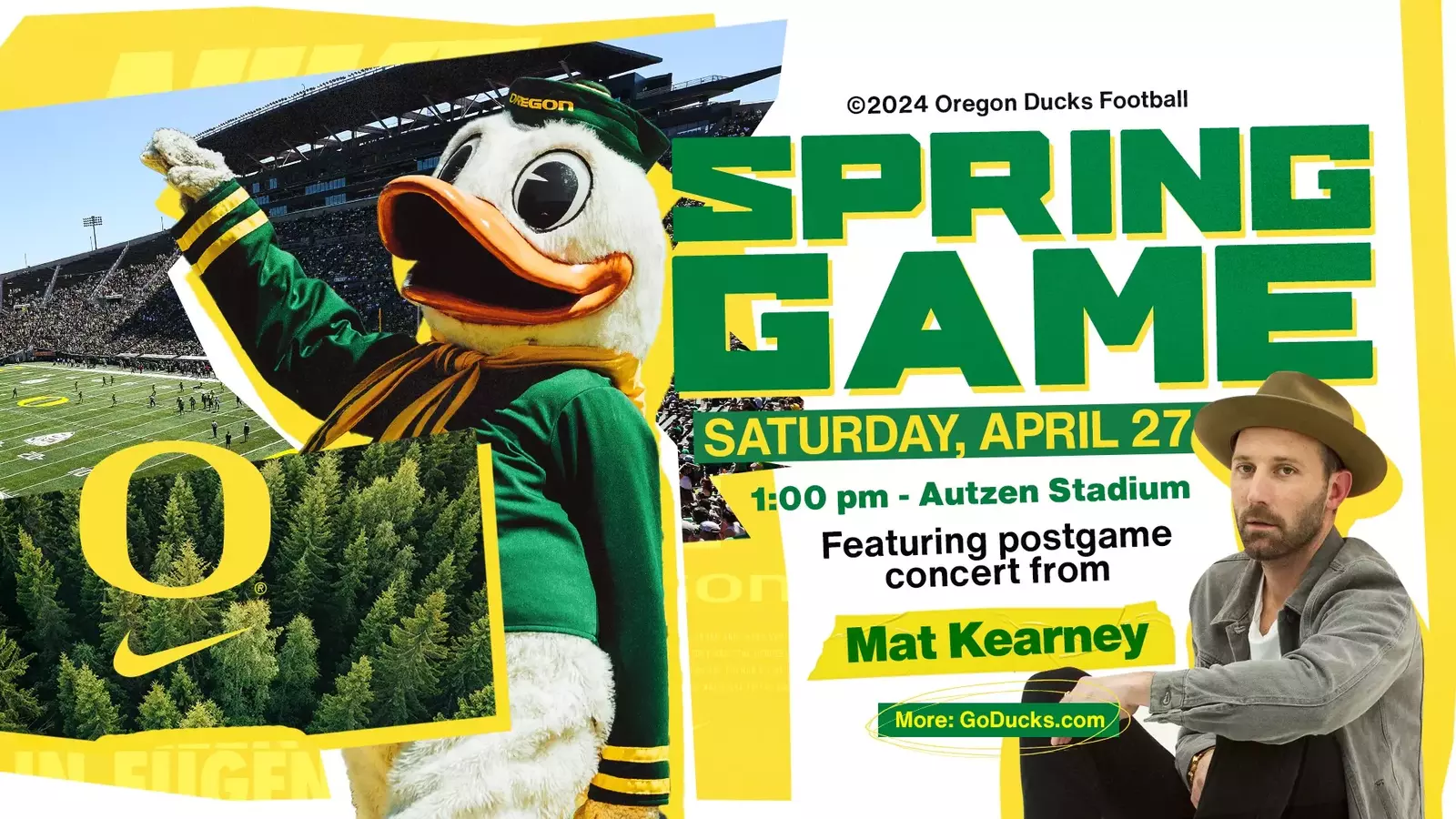 Spring Game Set for Saturday, Mat Kearney Concert to Follow - University of  Oregon Athletics