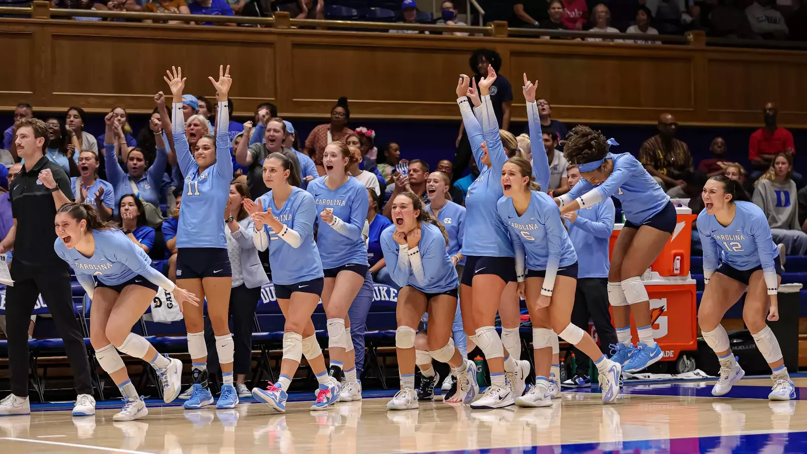 UNC Volleyball Sweeps Duke In Durham