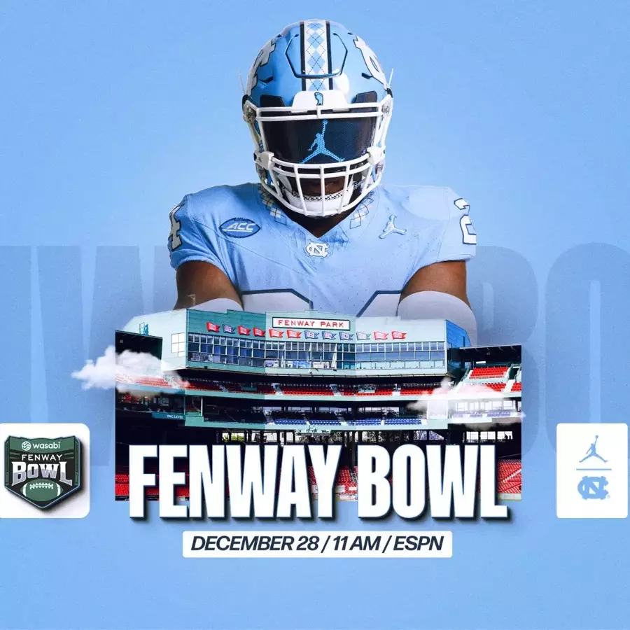 UNC Football Selected to Play in Fenway Bowl Against UConn on Dec. 28