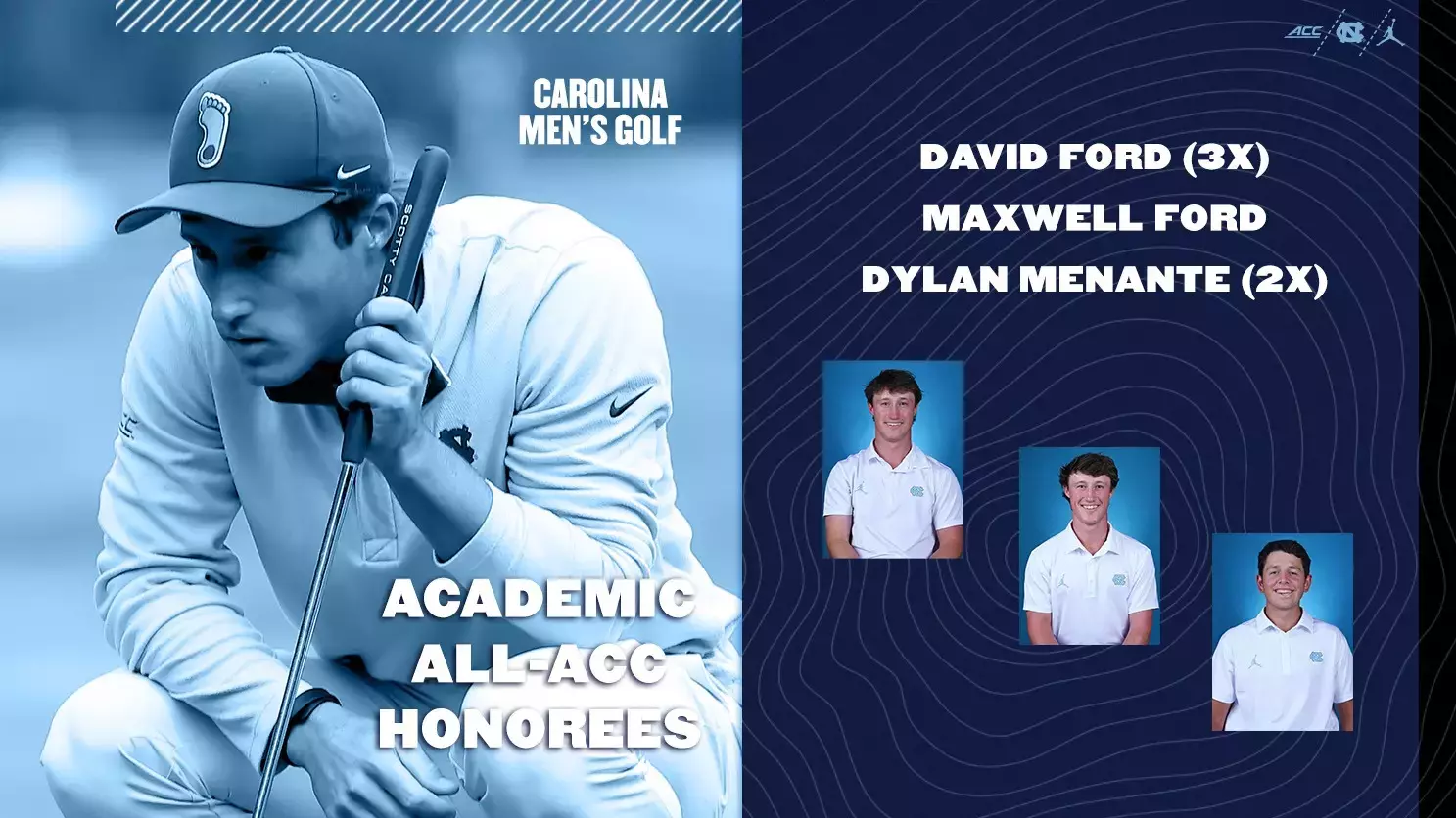 Dylan Menante, Ford Brothers Earn All-ACC Golf Double