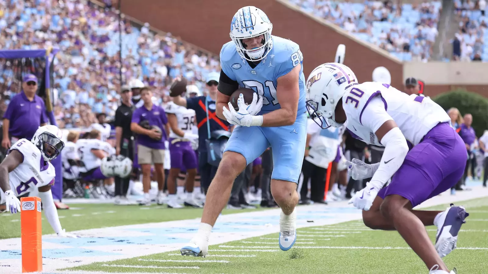 JMU Downs Football, 70-50 - University of North Carolina Athletics